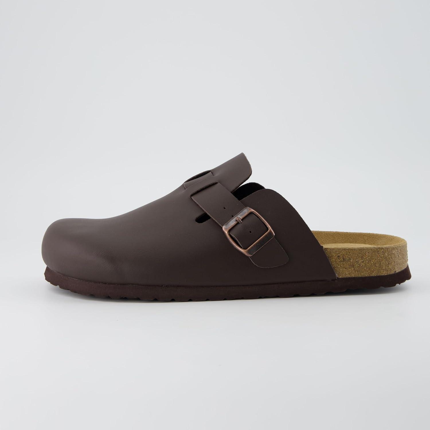 image:imageCUSHIONAIRE Haze Mens Clogs  Comfortable SlipOn Clogs for Men with Arch Support and Cork Suede Footbed  Perfect Potato Shoes for Indoor amp Outdoor UseBrown