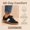 image:imageCUSHIONAIRE Bailey Womens Retro Sneaker Classic Everyday Sneakers for Women with Sleek Rounded Toe and Memory FoamBlackWhite