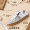 image:imageCUSHIONAIRE Bailey Womens Retro Sneaker Classic Everyday Sneakers for Women with Sleek Rounded Toe and Memory FoamSilver