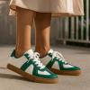 image:imageCUSHIONAIRE Bailey Womens Retro Sneaker Classic Everyday Sneakers for Women with Sleek Rounded Toe and Memory FoamWhiteGreen