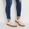 image:imageCUSHIONAIRE Bailey Womens Retro Sneaker Classic Everyday Sneakers for Women with Sleek Rounded Toe and Memory FoamWhiteGrey