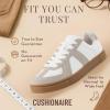 image:imageCUSHIONAIRE Bailey Womens Retro Sneaker Classic Everyday Sneakers for Women with Sleek Rounded Toe and Memory FoamWhiteGrey