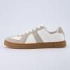 image:imageCUSHIONAIRE Bailey Womens Retro Sneaker Classic Everyday Sneakers for Women with Sleek Rounded Toe and Memory FoamWhiteGrey