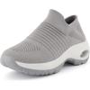 image:imageCUSHIONAIRE Breeze Easy Slip On Womens Sneakers  Casual Everyday Walking Shoes for Women with Breathable Mesh and ComfortGrey