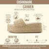 image:imageCUSHIONAIRE Carmen Platform Womens Sandals Comfortable Slip On Espadrille Sandals for Women with Memory FoamNatural