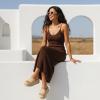 image:imageCUSHIONAIRE Carmen Platform Womens Sandals Comfortable Slip On Espadrille Sandals for Women with Memory FoamNatural