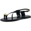 image:imageCUSHIONAIRE Corfu Flat Sandals for Women  Strappy Design with Toe Loop and Adjustable Ankle Strap  Lightweight Summer Dress SandalBlack