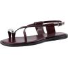 image:imageCUSHIONAIRE Corfu Flat Sandals for Women  Strappy Design with Toe Loop and Adjustable Ankle Strap  Lightweight Summer Dress SandalBurgundy