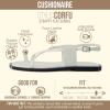 image:imageCUSHIONAIRE Corfu Flat Sandals for Women  Strappy Design with Toe Loop and Adjustable Ankle Strap  Lightweight Summer Dress SandalWhite