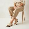 image:imageCUSHIONAIRE Cuddle Fur Slippers for Women Faux Shearling Slide Sandal Memory Foam Wide Widths AvailableSand