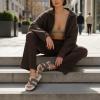 image:imageCUSHIONAIRE Cuddle Fur Slippers for Women Faux Shearling Slide Sandal Memory Foam Wide Widths AvailableTaupe