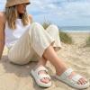 image:imageCUSHIONAIRE Fame Pillow Recovery Sandals for Women Adjustable Double Buckle Waterproof EVA Cloud Slides for WomenAloe