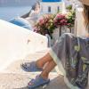 image:imageCUSHIONAIRE Fame Pillow Recovery Sandals for Women Adjustable Double Buckle Waterproof EVA Cloud Slides for WomenBlue