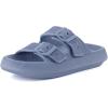 image:imageCUSHIONAIRE Fame Pillow Recovery Sandals for Women Adjustable Double Buckle Waterproof EVA Cloud Slides for WomenBlue