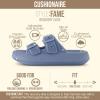 image:imageCUSHIONAIRE Fame Pillow Recovery Sandals for Women Adjustable Double Buckle Waterproof EVA Cloud Slides for WomenBlue