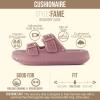 image:imageCUSHIONAIRE Fame Pillow Recovery Sandals for Women Adjustable Double Buckle Waterproof EVA Cloud Slides for WomenBlush