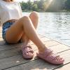 image:imageCUSHIONAIRE Fame Pillow Recovery Sandals for Women Adjustable Double Buckle Waterproof EVA Cloud Slides for WomenBlush