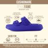 image:imageCUSHIONAIRE Fame Pillow Recovery Sandals for Women Adjustable Double Buckle Waterproof EVA Cloud Slides for WomenBright Blue
