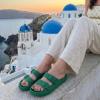 image:imageCUSHIONAIRE Fame Pillow Recovery Sandals for Women Adjustable Double Buckle Waterproof EVA Cloud Slides for WomenEmerald