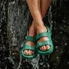 image:imageCUSHIONAIRE Fame Pillow Recovery Sandals for Women Adjustable Double Buckle Waterproof EVA Cloud Slides for WomenEmerald