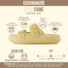 image:imageCUSHIONAIRE Fame Pillow Recovery Sandals for Women Adjustable Double Buckle Waterproof EVA Cloud Slides for WomenGolden