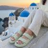 image:imageCUSHIONAIRE Fame Pillow Recovery Sandals for Women Adjustable Double Buckle Waterproof EVA Cloud Slides for WomenGreen