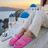 image:imageCUSHIONAIRE Fame Pillow Recovery Sandals for Women Adjustable Double Buckle Waterproof EVA Cloud Slides for WomenHot Pink