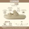 image:imageCUSHIONAIRE Fame Pillow Recovery Sandals for Women Adjustable Double Buckle Waterproof EVA Cloud Slides for WomenKhaki