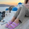 image:imageCUSHIONAIRE Fame Pillow Recovery Sandals for Women Adjustable Double Buckle Waterproof EVA Cloud Slides for WomenLavender