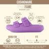 image:imageCUSHIONAIRE Fame Pillow Recovery Sandals for Women Adjustable Double Buckle Waterproof EVA Cloud Slides for WomenLavender