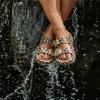 image:imageCUSHIONAIRE Fame Pillow Recovery Sandals for Women Adjustable Double Buckle Waterproof EVA Cloud Slides for WomenLeopard