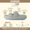 image:imageCUSHIONAIRE Fame Pillow Recovery Sandals for Women Adjustable Double Buckle Waterproof EVA Cloud Slides for WomenLt Grey