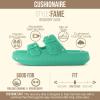 image:imageCUSHIONAIRE Fame Pillow Recovery Sandals for Women Adjustable Double Buckle Waterproof EVA Cloud Slides for WomenMint