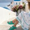 image:imageCUSHIONAIRE Fame Pillow Recovery Sandals for Women Adjustable Double Buckle Waterproof EVA Cloud Slides for WomenMint