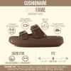 image:imageCUSHIONAIRE Fame Pillow Recovery Sandals for Women Adjustable Double Buckle Waterproof EVA Cloud Slides for WomenMocha