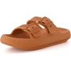 image:imageCUSHIONAIRE Fame Pillow Recovery Sandals for Women Adjustable Double Buckle Waterproof EVA Cloud Slides for WomenOrange