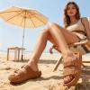 image:imageCUSHIONAIRE Fame Pillow Recovery Sandals for Women Adjustable Double Buckle Waterproof EVA Cloud Slides for WomenOrange