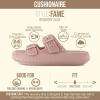 image:imageCUSHIONAIRE Fame Pillow Recovery Sandals for Women Adjustable Double Buckle Waterproof EVA Cloud Slides for WomenPink