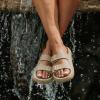 image:imageCUSHIONAIRE Fame Pillow Recovery Sandals for Women Adjustable Double Buckle Waterproof EVA Cloud Slides for WomenPutty