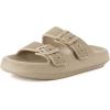 image:imageCUSHIONAIRE Fame Pillow Recovery Sandals for Women Adjustable Double Buckle Waterproof EVA Cloud Slides for WomenPutty