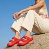 image:imageCUSHIONAIRE Fame Pillow Recovery Sandals for Women Adjustable Double Buckle Waterproof EVA Cloud Slides for WomenRed