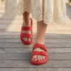image:imageCUSHIONAIRE Fame Pillow Recovery Sandals for Women Adjustable Double Buckle Waterproof EVA Cloud Slides for WomenRed