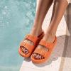 image:imageCUSHIONAIRE Fame Pillow Recovery Sandals for Women Adjustable Double Buckle Waterproof EVA Cloud Slides for WomenTangerine