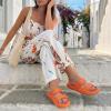 image:imageCUSHIONAIRE Fame Pillow Recovery Sandals for Women Adjustable Double Buckle Waterproof EVA Cloud Slides for WomenTangerine