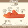 image:imageCUSHIONAIRE Fame Pillow Recovery Sandals for Women Adjustable Double Buckle Waterproof EVA Cloud Slides for WomenTangerine