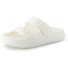image:imageCUSHIONAIRE Fame Pillow Recovery Sandals for Women Adjustable Double Buckle Waterproof EVA Cloud Slides for WomenVanilla
