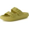 image:imageCUSHIONAIRE Fame Pillow Recovery Sandals for Women Adjustable Double Buckle Waterproof EVA Cloud Slides for WomenYellow