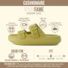 image:imageCUSHIONAIRE Fame Pillow Recovery Sandals for Women Adjustable Double Buckle Waterproof EVA Cloud Slides for WomenYellow