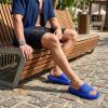 image:imageCUSHIONAIRE Feather EVA Mens Sandals  Slip On Recovery Slides Lightweight Water Shoes for MenCobalt Blue