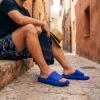 image:imageCUSHIONAIRE Feather EVA Mens Sandals  Slip On Recovery Slides Lightweight Water Shoes for MenCobalt Blue